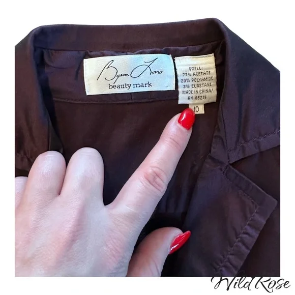 Byron Lars Eggplant Purple Button Down Flair Dress w/ Pockets SZ 10 - Picture 6 of 11